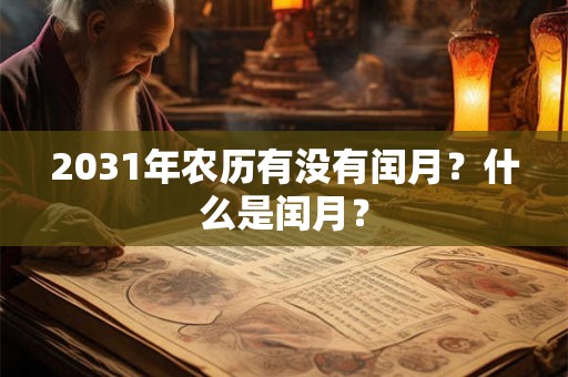 2031年农历有没有闰月？什么是闰月？