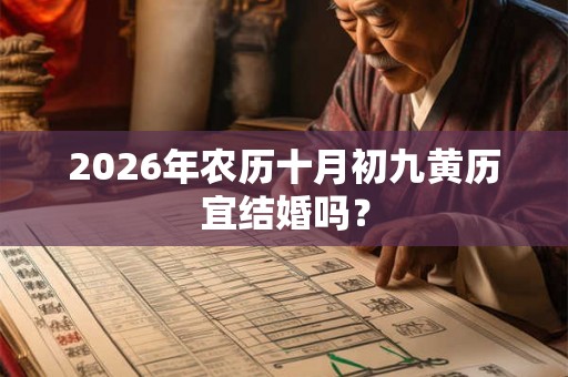 2026年农历十月初九黄历宜结婚吗？