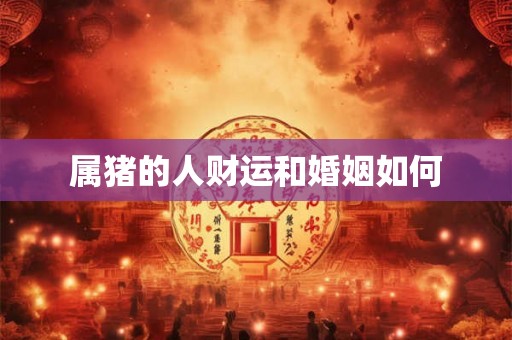 属猪的人财运和婚姻如何 属猪的人财运和婚姻如何
