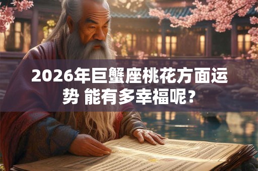 2026年巨蟹座桃花方面运势 能有多幸福呢？
