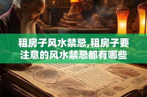 租房子风水禁忌,租房子要注意的风水禁忌都有哪些