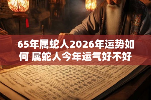 65年属蛇人2026年运势如何 属蛇人今年运气好不好