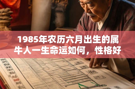 1985年农历六月出生的属牛人一生命运如何，性格好不好？