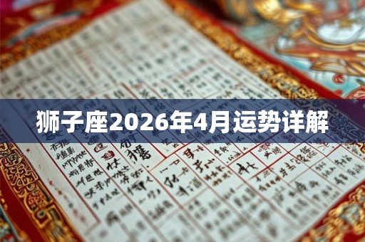 狮子座2026年4月运势详解