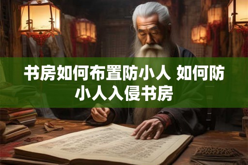 书房如何布置防小人 如何防小人入侵书房