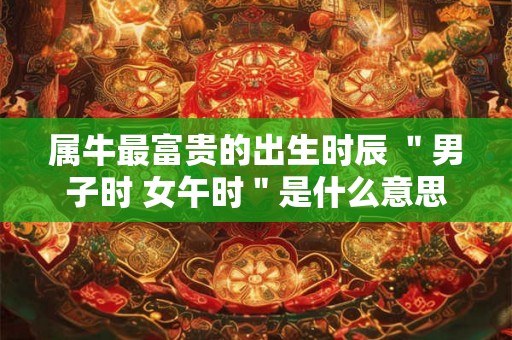 属牛最富贵的出生时辰 ＂男子时 女午时＂是什么意思