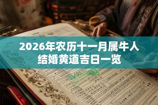 2026年农历十一月属牛人结婚黄道吉日一览