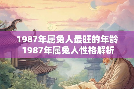 1987年属兔人最旺的年龄 1987年属兔人性格解析