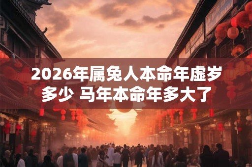 2026年属兔人本命年虚岁多少 马年本命年多大了