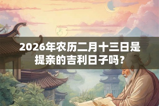 2026年农历二月十三日是提亲的吉利日子吗？