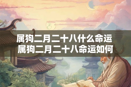 属狗二月二十八什么命运 属狗二月二十八命运如何 属狗二月二十八什么命运 属狗二月二十八命运如何