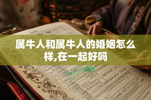 属牛人和属牛人的婚姻怎么样,在一起好吗