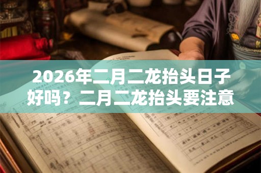 2026年二月二龙抬头日子好吗?二月二龙抬头要注意什么禁忌? 2026年二月二龙抬头日子好吗?二月二龙抬头要注意什么禁忌?