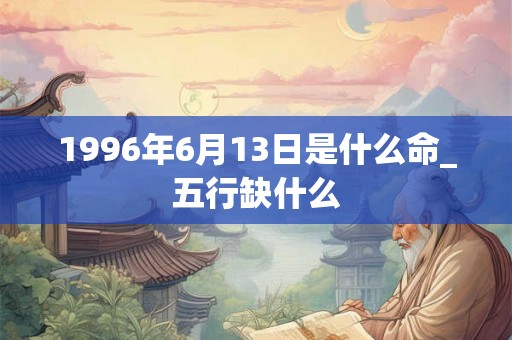 1996年6月13日是什么命_五行缺什么