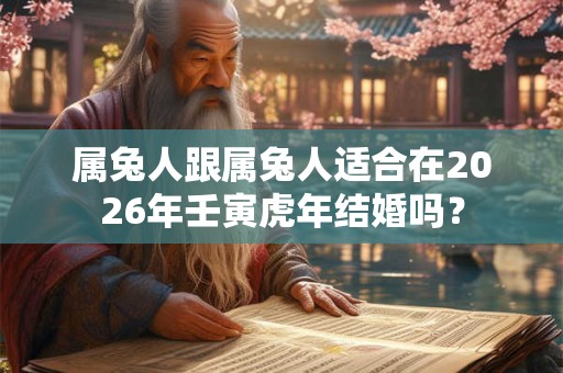 属兔人跟属兔人适合在2026年壬寅虎年结婚吗？