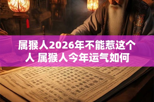 属猴人2026年不能惹这个人 属猴人今年运气如何