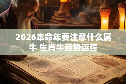 2026本命年要注意什么属牛 生肖牛运势运程