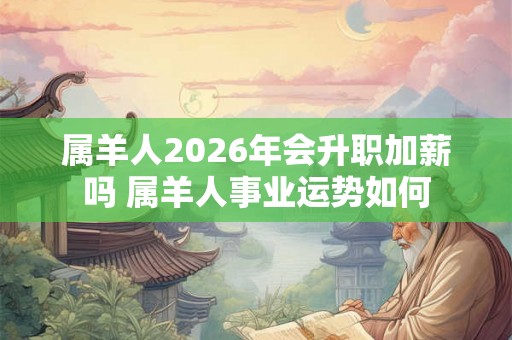 属羊人2026年会升职加薪吗 属羊人事业运势如何
