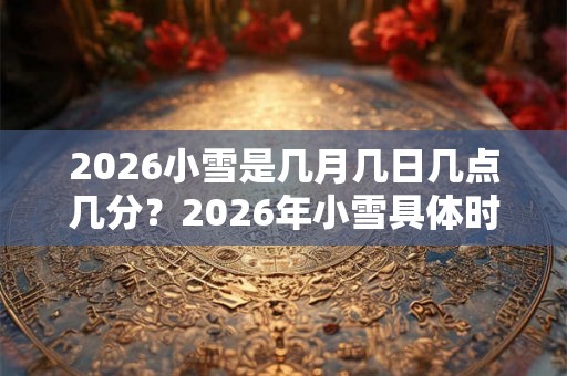 2026小雪是几月几日几点几分？2026年小雪具体时间？
