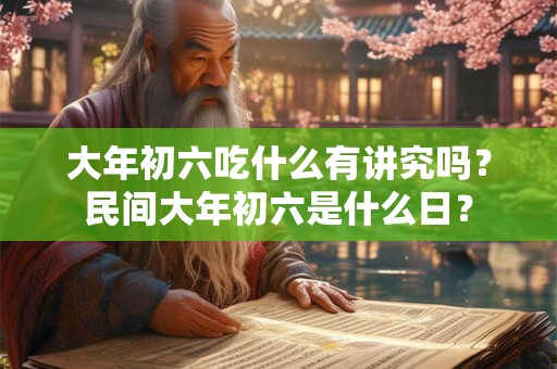 大年初六吃什么有讲究吗？民间大年初六是什么日？