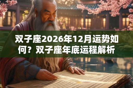 双子座2026年12月运势如何？双子座年底运程解析