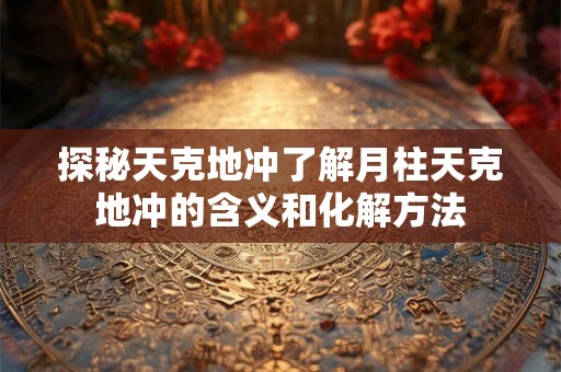 探秘天克地冲了解月柱天克地冲的含义和化解方法 探秘天克地冲了解月柱天克地冲的含义和化解方法