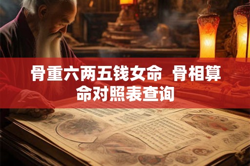 骨重六两五钱女命 骨相算命对照表查询 骨重六两五钱女命 骨相算命对照表查询