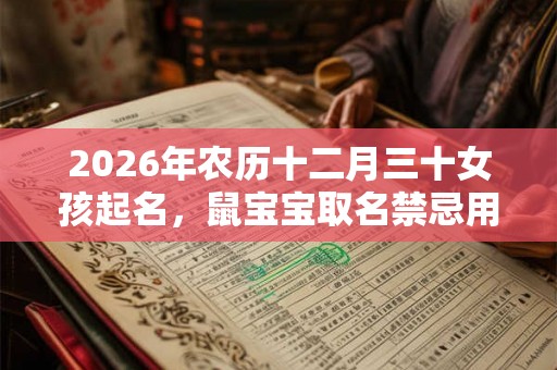 2026年农历十二月三十女孩起名，鼠宝宝取名禁忌用字一览！