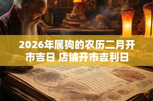 2026年属狗的农历二月开市吉日 店铺开市吉利日