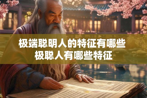 极端聪明人的特征有哪些 极聪人有哪些特征 极端聪明人的特征有哪些 极聪人有哪些特征