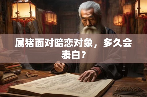 属猪面对暗恋对象，多久会表白？