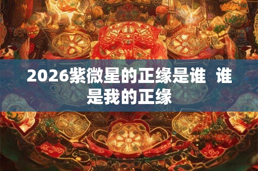 2026紫微星的正缘是谁  谁是我的正缘