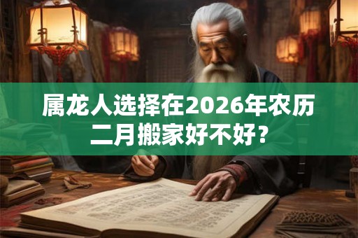 属龙人选择在2026年农历二月搬家好不好? 属龙人选择在2026年农历二月搬家好不好?