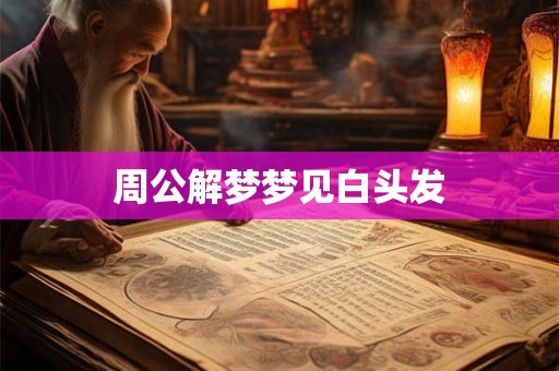 周公解梦梦见白头发
