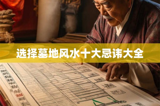 选择墓地风水十大忌讳大全