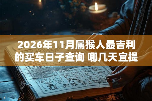 2026年11月属猴人最吉利的买车日子查询 哪几天宜提车