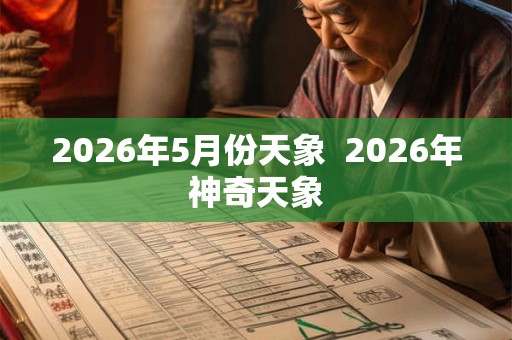 2026年5月份天象  2026年神奇天象