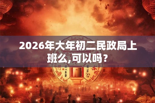 2026年大年初二民政局上班么,可以吗？