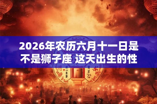 2026年农历六月十一日是不是狮子座 这天出生的性格怎么样 2026年农历六月十一日是不是狮子座 这天出生的性格怎么样