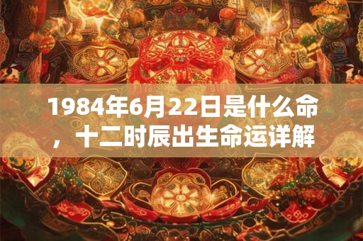 1984年6月22日是什么命，十二时辰出生命运详解