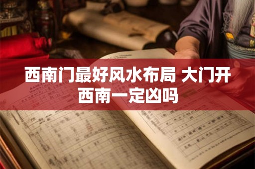 西南门最好风水布局 大门开西南一定凶吗
