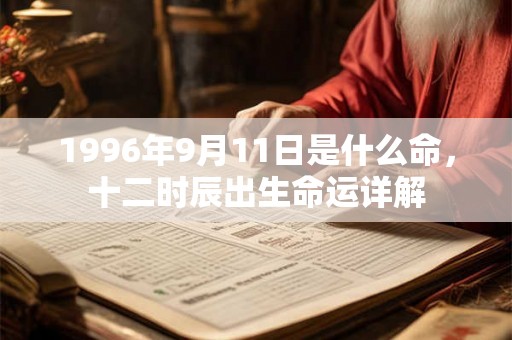 1996年9月11日是什么命，十二时辰出生命运详解