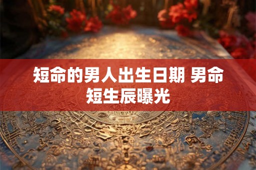 短命的男人出生日期 男命短生辰曝光