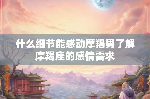 什么细节能感动摩羯男了解摩羯座的感情需求