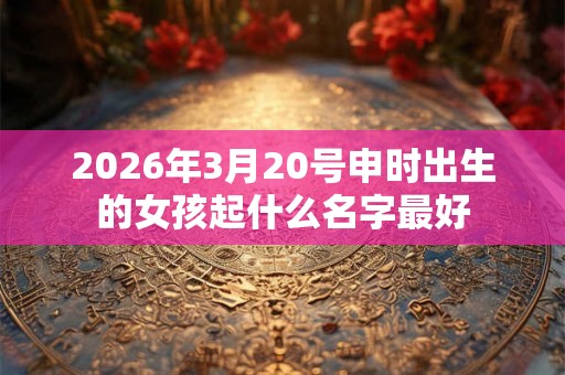 2026年3月20号申时出生的女孩起什么名字最好