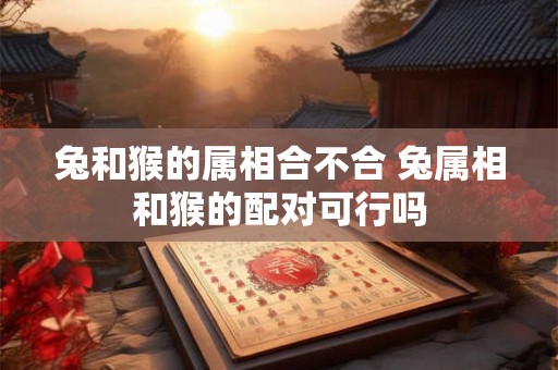 兔和猴的属相合不合 兔属相和猴的配对可行吗