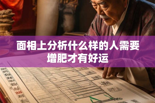 面相上分析什么样的人需要增肥才有好运 面相上分析什么样的人需要增肥才有好运