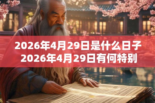 2026年4月29日是什么日子 2026年4月29日有何特别意义
