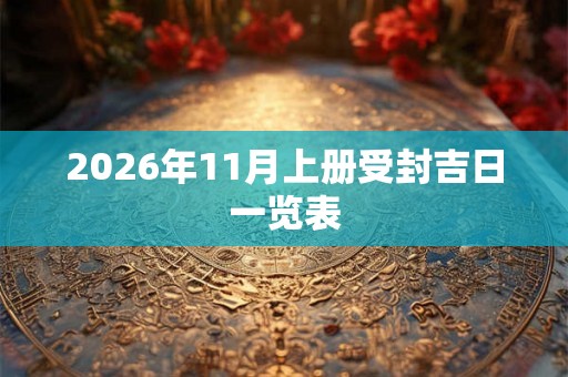 2026年11月上册受封吉日一览表