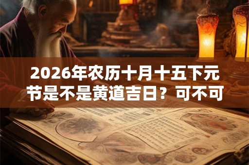 2026年农历十月十五下元节是不是黄道吉日？可不可以祭祖？